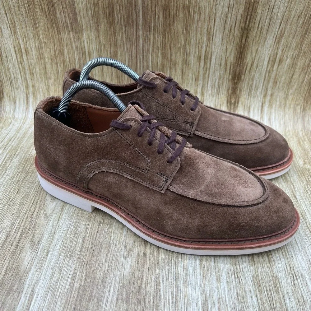 Allen Edmonds Waylon Derby Men's Size 9.5 D Brown Suede Dress Shoes 7091 NEW